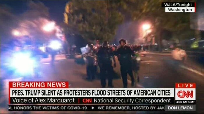 التهاب در آمریکا؛ حکومت نظامی در ۲۵ شهر ، بازداشت ۱۴۰۰ معترض