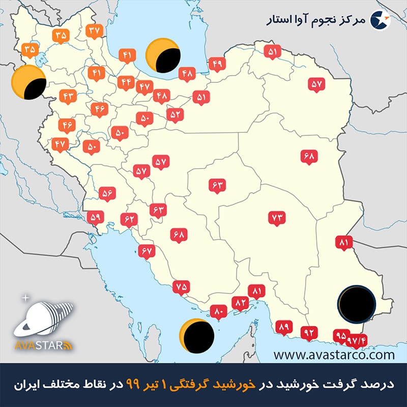 همه چیز را درباره خورشیدگرفتکی 1 تیر 1399 بدانید