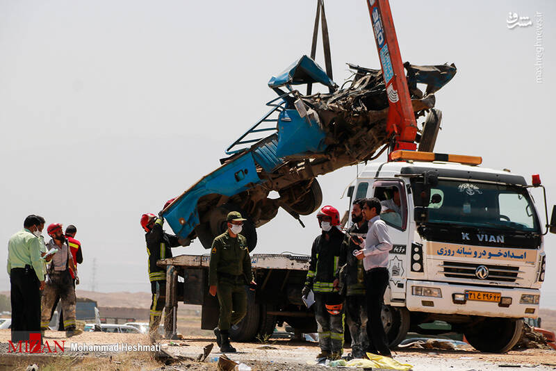 تصاویری از تصادف مرگبار در محور سبزوار - اسفراین‎