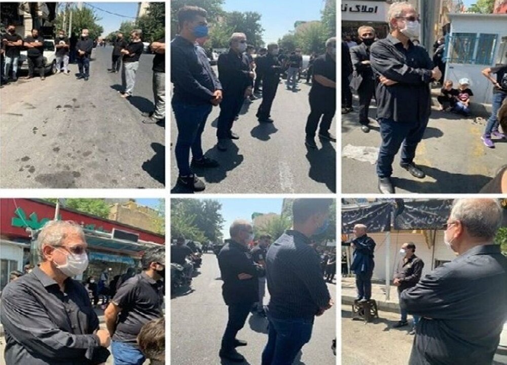 عزاداری علی ربیعی در جنوبی‌ترین نقطه تهران و محله پدری / عکس