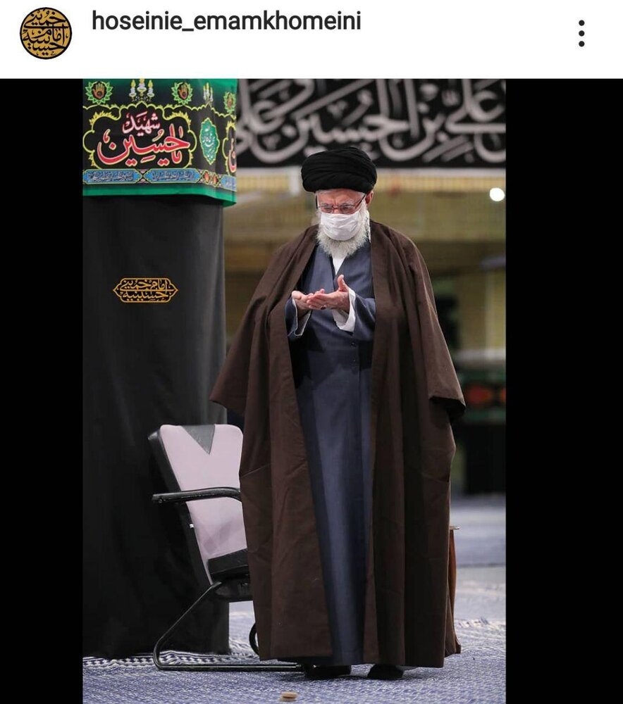 عکسی ویژه از رهبر انقلاب در روز اربعین