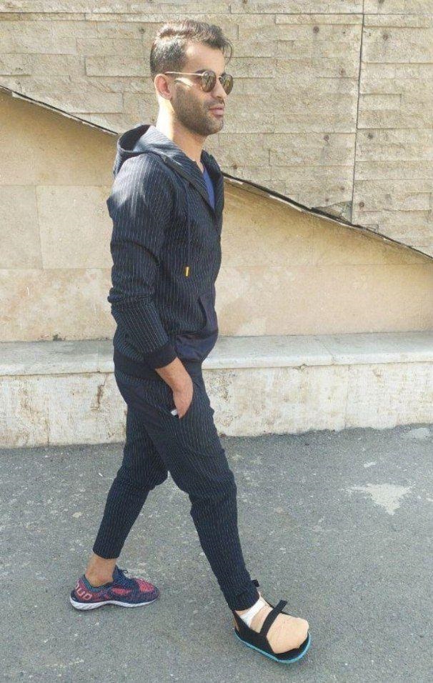 آل کثیر با پای بانداژ شده در تمرین پرسپولیس/عکس