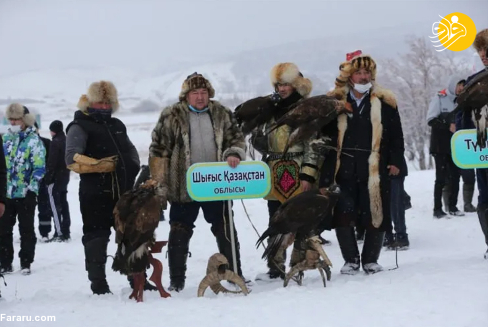 مسابقه شکار با عقاب در قزاقستان/ عکس‌ها