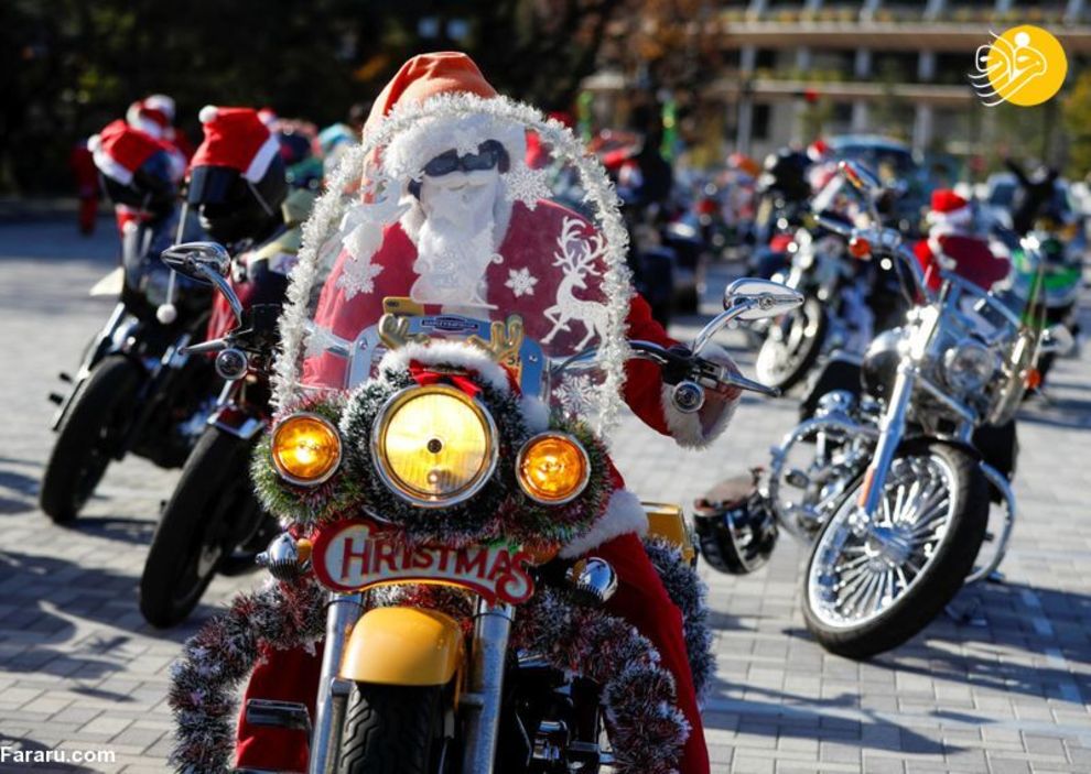 موتورسواری بابانوئل‌ها در محکومیت کودک آزاری/ تصاویر‌