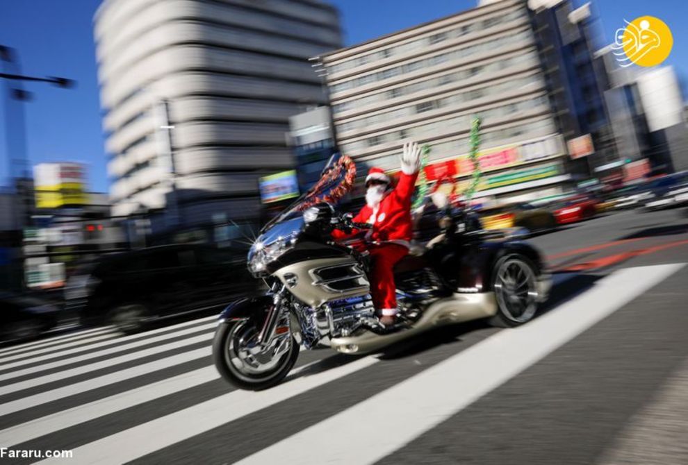 موتورسواری بابانوئل‌ها در محکومیت کودک آزاری/ تصاویر‌