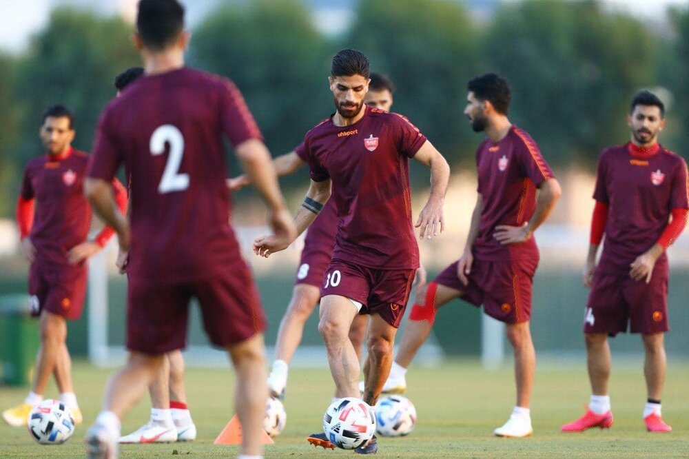 تصاویری از تمرین تیم فوتبال پرسپولیس برای حضور در فینال آسیا