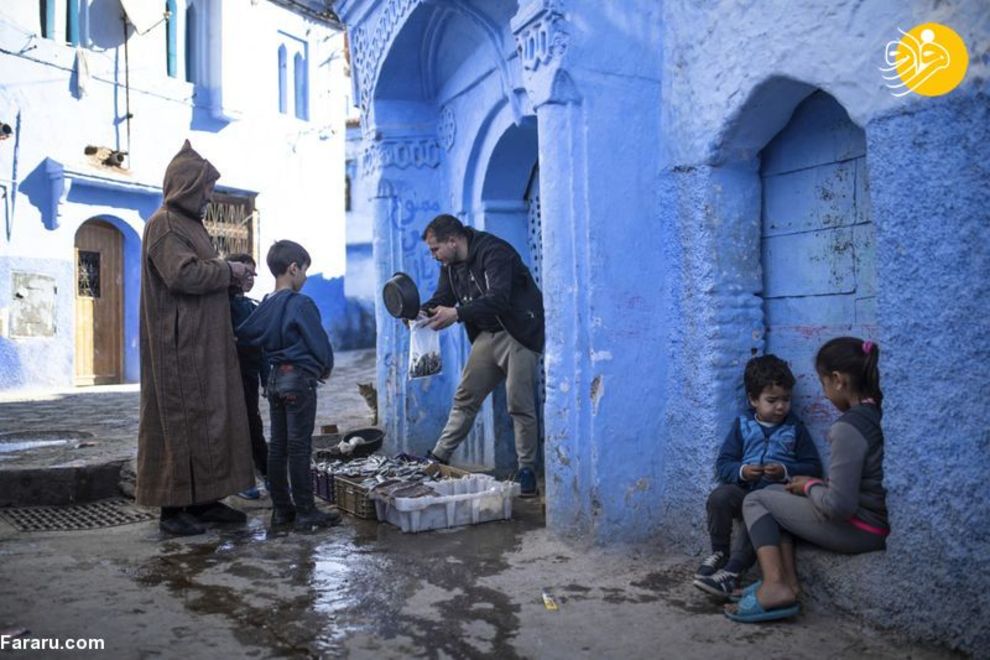شهر آبی رنگ مراکش، عاری از ابتلا به کرونا است/ تصاویر‌