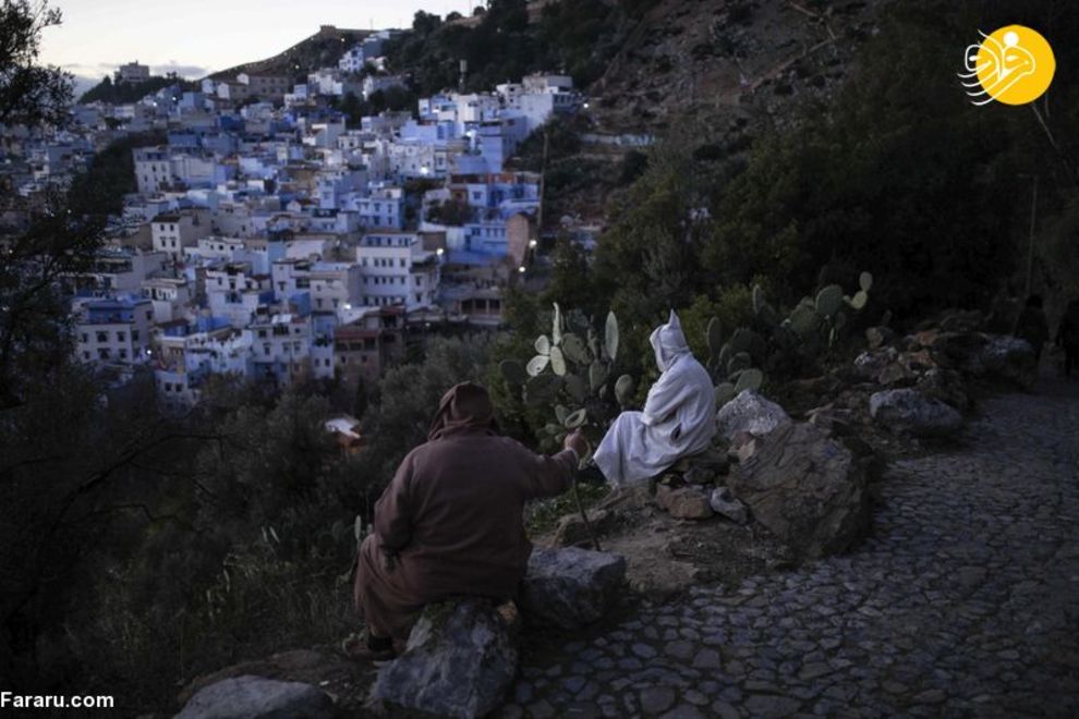 شهر آبی رنگ مراکش، عاری از ابتلا به کرونا است/ تصاویر‌