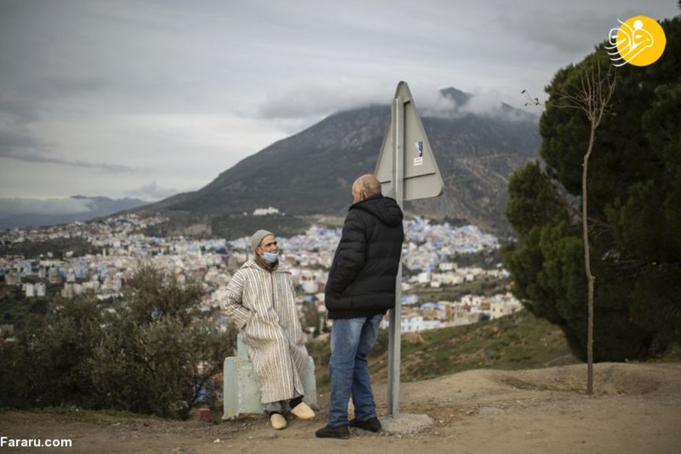 شهر آبی رنگ مراکش، عاری از ابتلا به کرونا است/ تصاویر‌