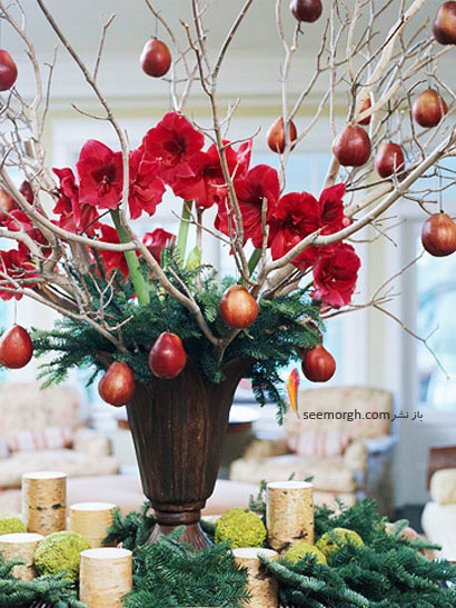 تزیین میز شب یلدا با میوه - شماره 3 تزیین میز شب یلدا با میوه - شماره 3