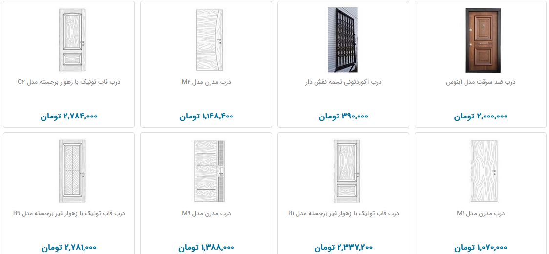 قیمت درب در بازار