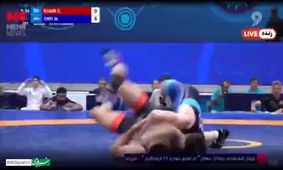 باخت عجیب کشتی گیر ایرانی به یک ژاپنی در ۳۰ ثانیه/ ویدئو